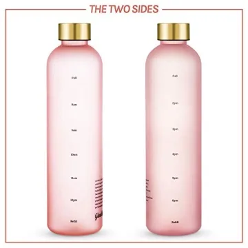 Glow Motivational Water Bottle with Time Markers