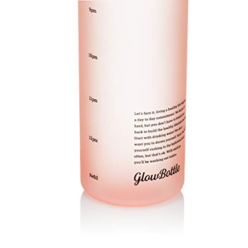 Glow Motivational Water Bottle with Time Markers