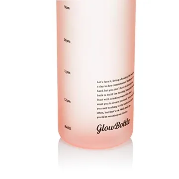 Glow Motivational Water Bottle with Time Markers