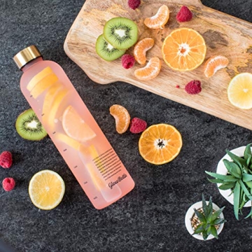 Glow Motivational Water Bottle with Time Markers