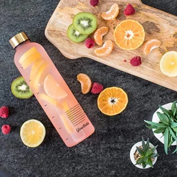 Glow Motivational Water Bottle with Time Markers