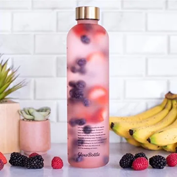 Glow Motivational Water Bottle with Time Markers