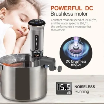 KitchenBoss Sous Vide Cooker: Quiet 1100 Watt Immersion Circulator