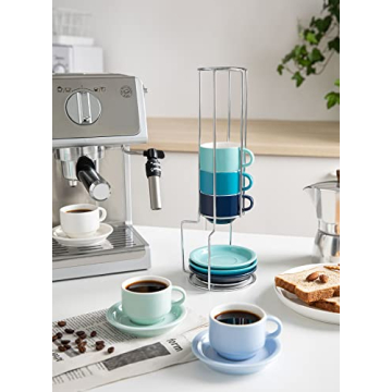 Sweese Colorful Stackable Espresso Cups - Perfect Design & Quality