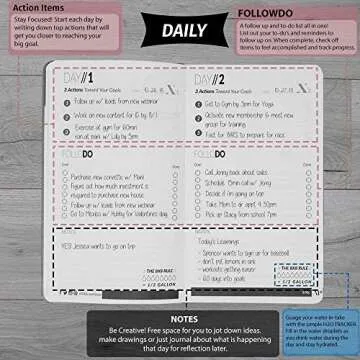90 Day Goal Planner - Boosts Productivity & Success