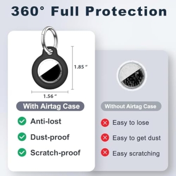 MOLOSLEEVE Airtag Holder Case - Keychain & Shockproof Cover