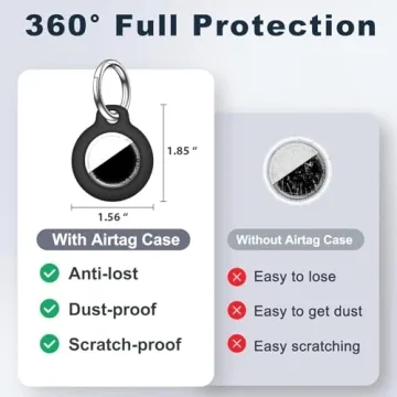 MOLOSLEEVE Airtag Holder Case - Keychain & Shockproof Cover