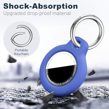 MOLOSLEEVE Airtag Holder Case - Keychain & Shockproof Cover