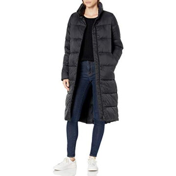 Amazon Essentials Women's Lightweight Full-Zip Water-Resistant Long Cocoon Puffer Winter Coat, Black...