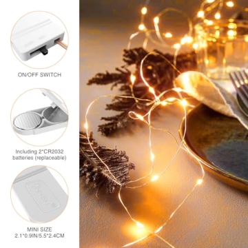 Onforu 16 Pack Waterproof Fairy Lights for Decoration