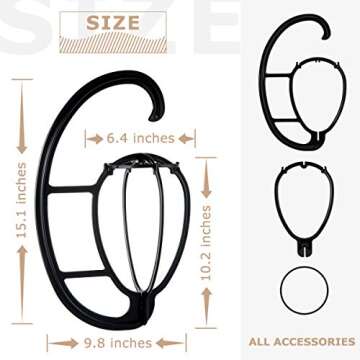 Dreamlover Hanging Wig Stand, Wig Head for Wigs, 4 Sets
