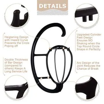 Dreamlover Hanging Wig Stand, Wig Head for Wigs, 4 Sets