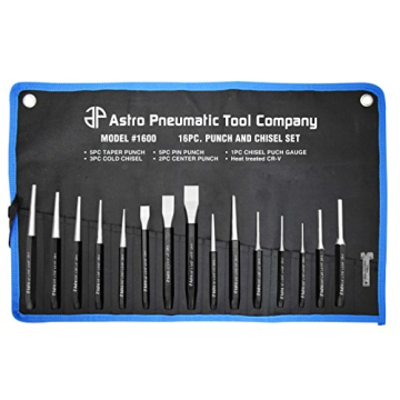 Astro Pneumatic 16-Piece Punch and Chisel Set for Mechanics