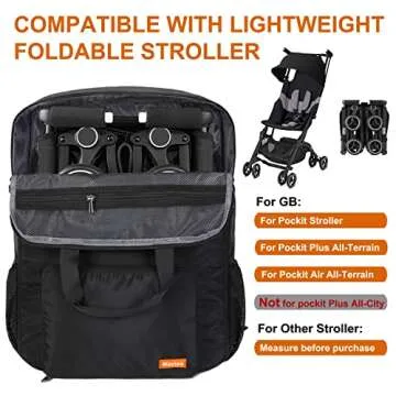 Mactso Stroller Travel Bag Compatible with GB Pockit and GB Pockit Air Plus All Terrain, Lightweight...