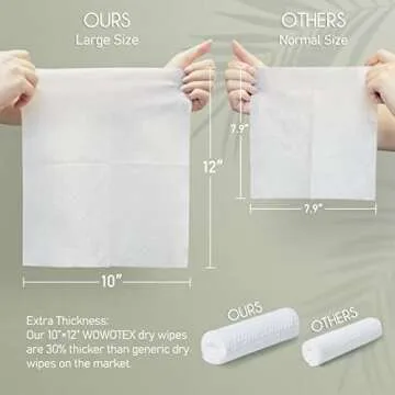 WOWOTEX Biodegradable Disposable Face Towels - 120 Count