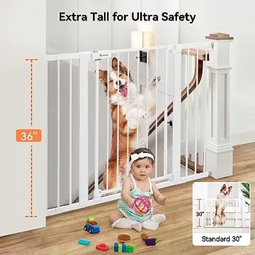 COMOMY 36" Extra Tall Baby Gate for Safety at Home
