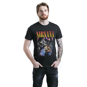 Nirvana T Shirt Unplugged Photo Band Logo Official Mens Black Size M