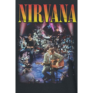 Nirvana T Shirt Unplugged Photo Band Logo Official Mens Black Size M