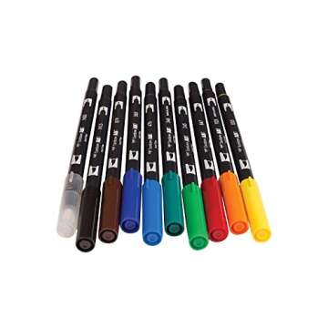 Tombow Dual Brush Marker Set: Vibrant Primary Colors