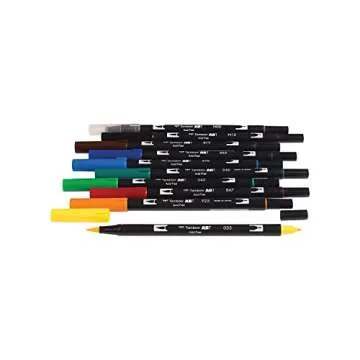 Tombow Dual Brush Marker Set: Vibrant Primary Colors