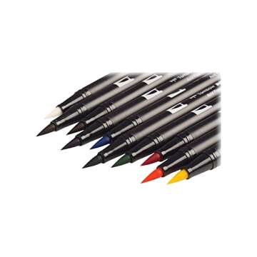 Tombow Dual Brush Marker Set: Vibrant Primary Colors