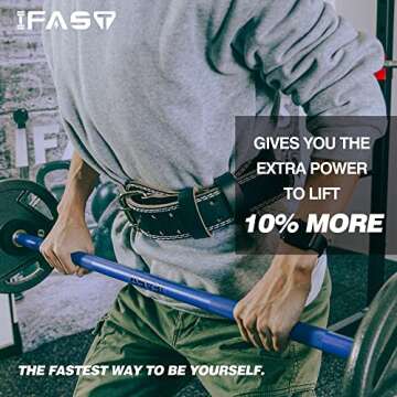 IFAST Weight Lifting Belt - Durable Leather Support