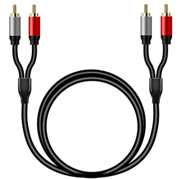 Tan QY 2RCA to 2RCA Audio Cable 10ft High Quality