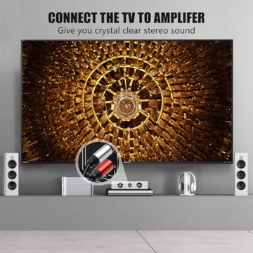 Tan QY 2RCA to 2RCA Audio Cable 10ft High Quality