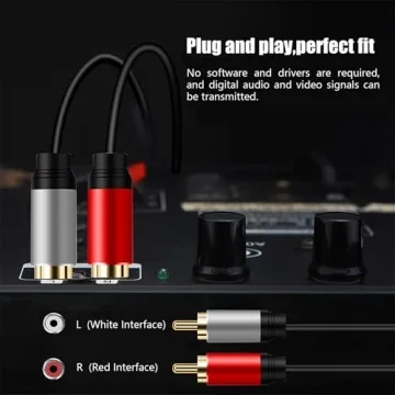 Tan QY 2RCA to 2RCA Audio Cable 10ft High Quality