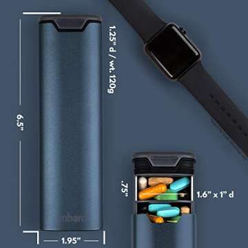 HigherHuman Stylish Weekly Pill Organizer for Supplements