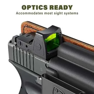 G19 IWB Holster - Compatible with Glock 19/19X (Gen 3-5) Glock 44/45 Glock 23/32 (Gen 3-4) - Right Hand - Inside Waist Concealed Carry Accessories - Kydex and Leather Hybrid by MUNALO