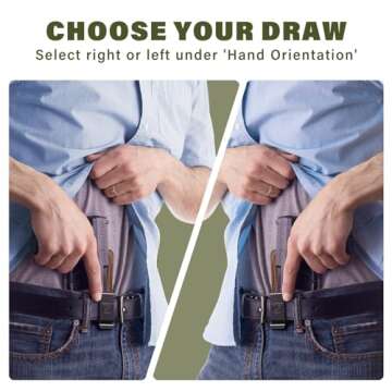 G19 IWB Holster - Compatible with Glock 19/19X (Gen 3-5) Glock 44/45 Glock 23/32 (Gen 3-4) - Right Hand - Inside Waist Concealed Carry Accessories - Kydex and Leather Hybrid by MUNALO