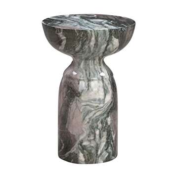 Stylish Tov Furniture Faux Marble Concrete Side Table