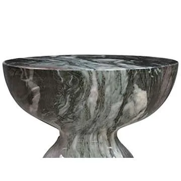 Stylish Tov Furniture Faux Marble Concrete Side Table