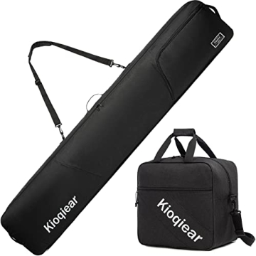 Kioqiear Padded Snowboard and Boot Bag Combo - Perfect for Snowboard Up to 165 cm and Boots Up to Si...