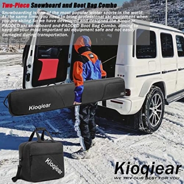 Kioqiear Snowboard and Boot Bag Combo for Ultimate Protection