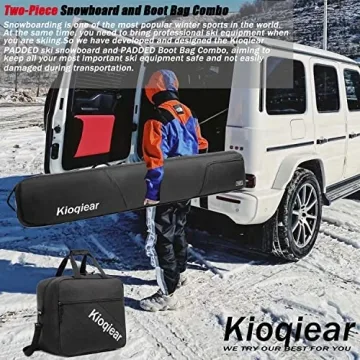 Kioqiear Snowboard and Boot Bag Combo for Ultimate Protection