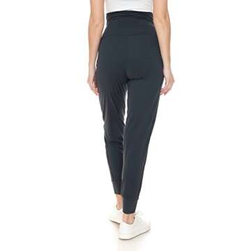 Leggings Depot Women's Maternity Pants Over The Belly Pregnancy Joggers Casual Lounge Pants (Charcoal, Large)
