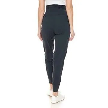 Leggings Depot Women's Maternity Pants Over The Belly Pregnancy Joggers Casual Lounge Pants (Charcoal, Large)