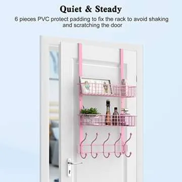 MILIJIA Over the Door Hook Rack for Stylish Storage Solutions