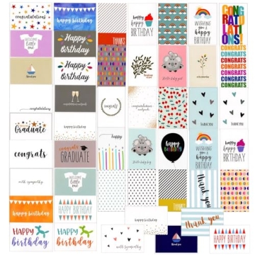 Best Paper Greetings All Occasion Card Set - 48 Premium Designs with Envelopes