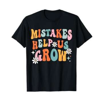Groovy Growth Mindset Positive Retro Teacher Back To School T-Shirt
