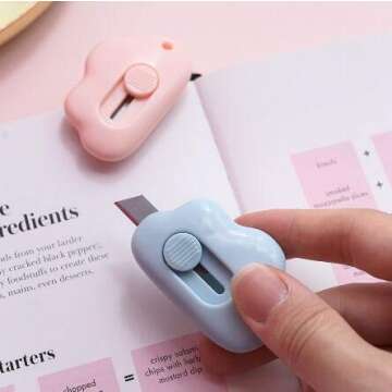 WOIWO 3PCS Mini Cloud Portable Box Cutter Cute Paper Cutter Cutting Paper Blade Office School Supplies Stationery Gift