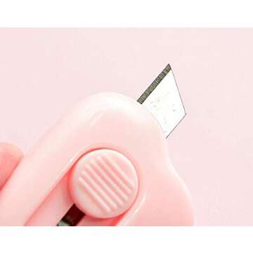 WOIWO 3PCS Mini Cloud Portable Box Cutter Cute Paper Cutter Cutting Paper Blade Office School Supplies Stationery Gift