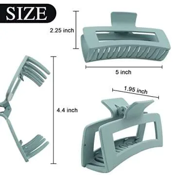 Extra Large Hair Claw Clips for Women - 4 Pack