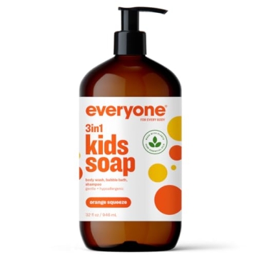 Everyone 3-in-1 Kids Soap, Body Wash, Bubble Bath, Shampoo, 32 Ounce (Pack of 1), Orange Squeeze, Co...