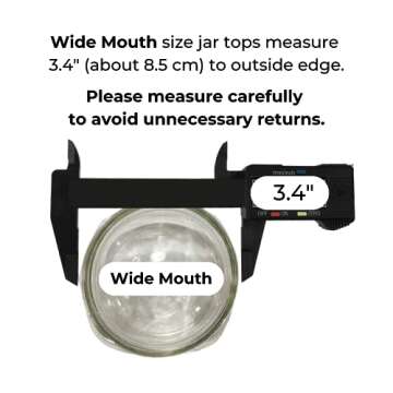 Wooden Mason Jar Lids - 4 Mason Jar Lids Wide Mouth (Rubberwood) - Custom Molded Screw Top Mason Jar...