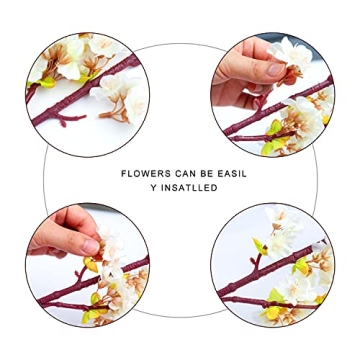 Artificial Cherry Blossom Branches for Home Decor