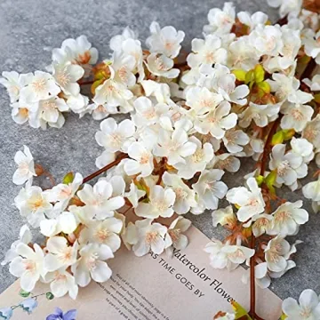 Artificial Cherry Blossom Branches for Home Decor