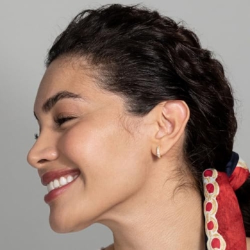 PAVOI 14K Yellow Gold Plated Huggie Cubic Zirconia Earrings